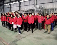 優(yōu)佰特廚房設(shè)備公司2018年1月全體員工會召開，2017年公司成績喜人