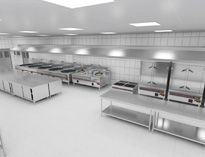 大型食堂廚房設備廠家和你聊聊商用廚房排風要求