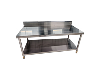 不銹鋼雙層帶背靠工作臺